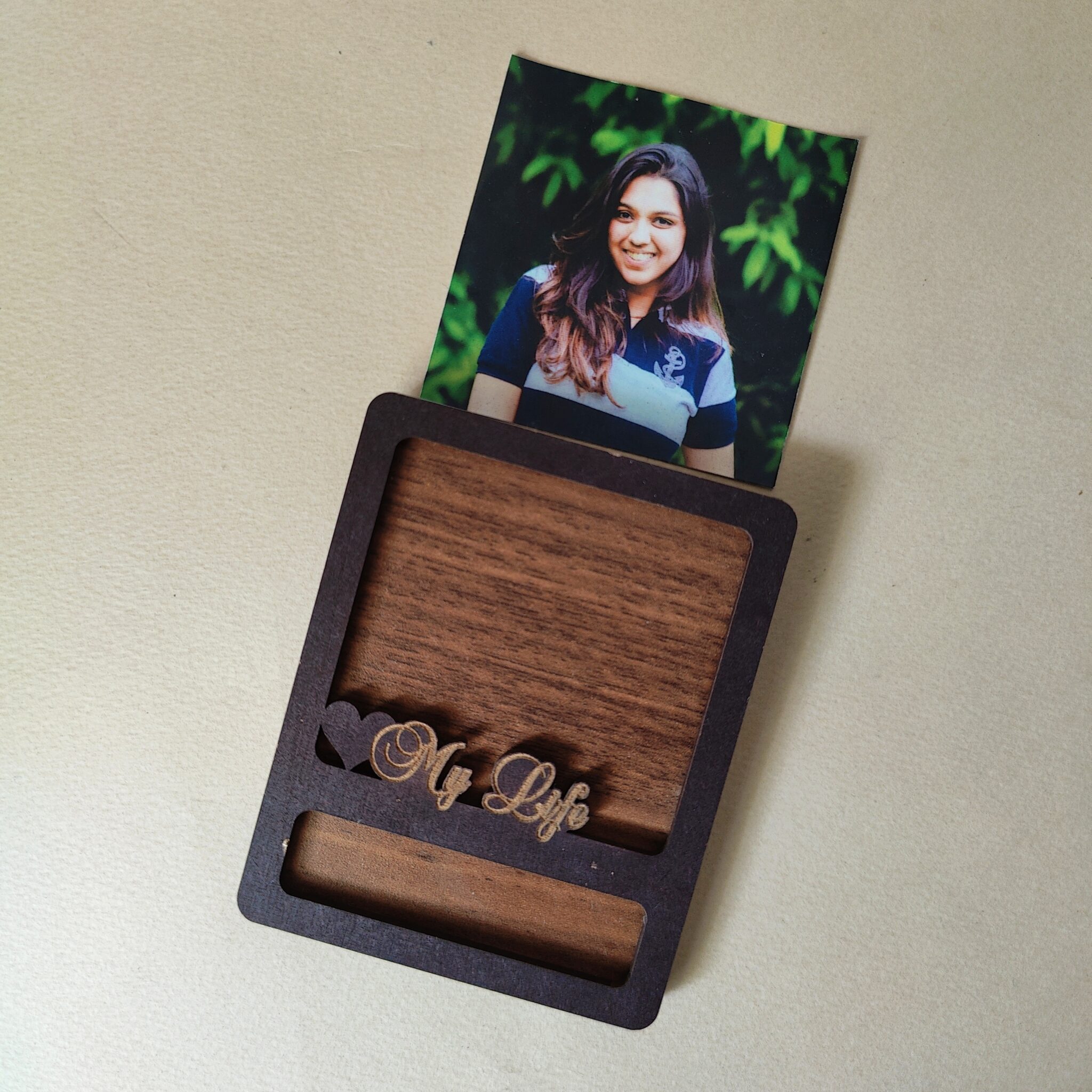 Magnetic Wooden Polaroid Frame image 2