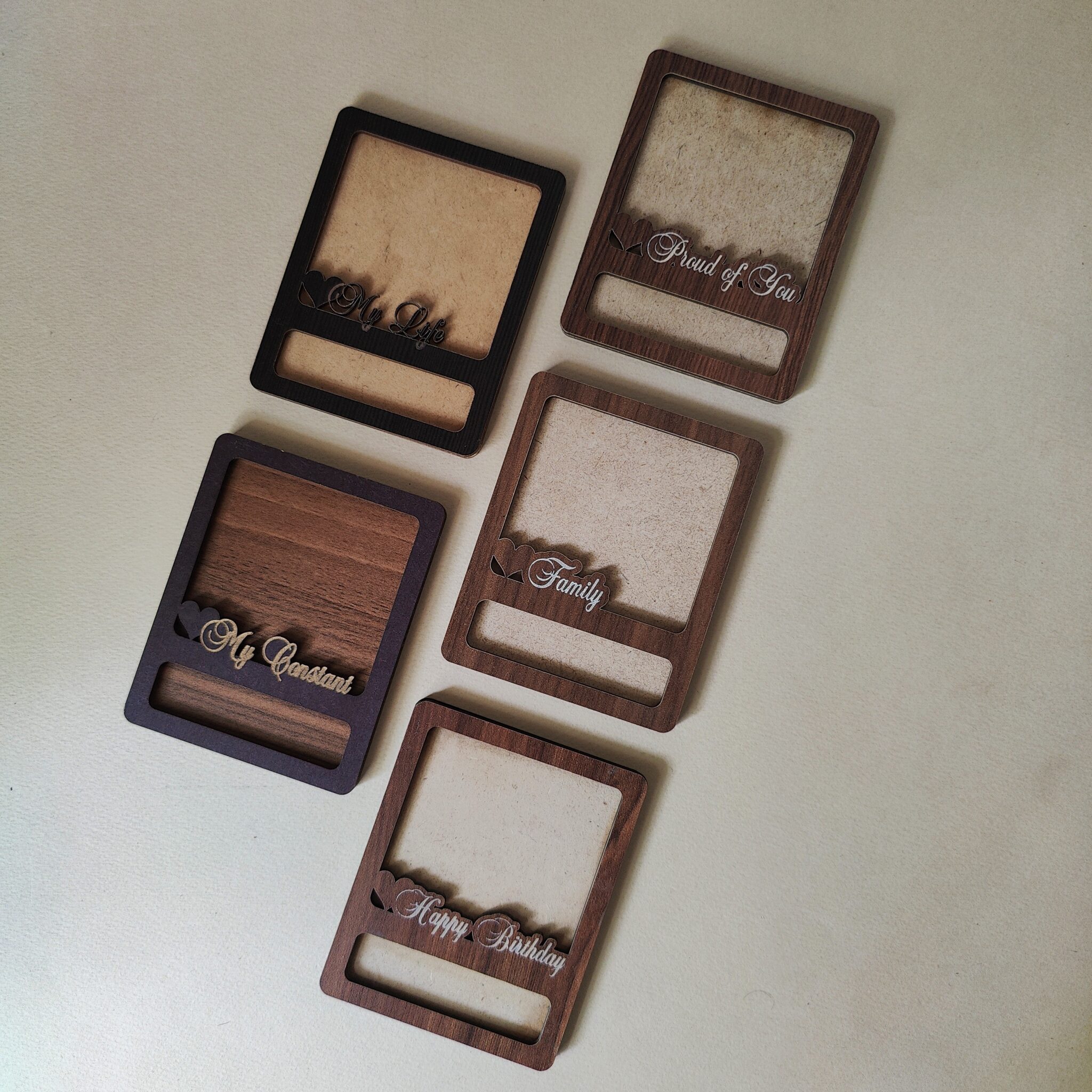 Magnetic Wooden Polaroid Frame image 1
