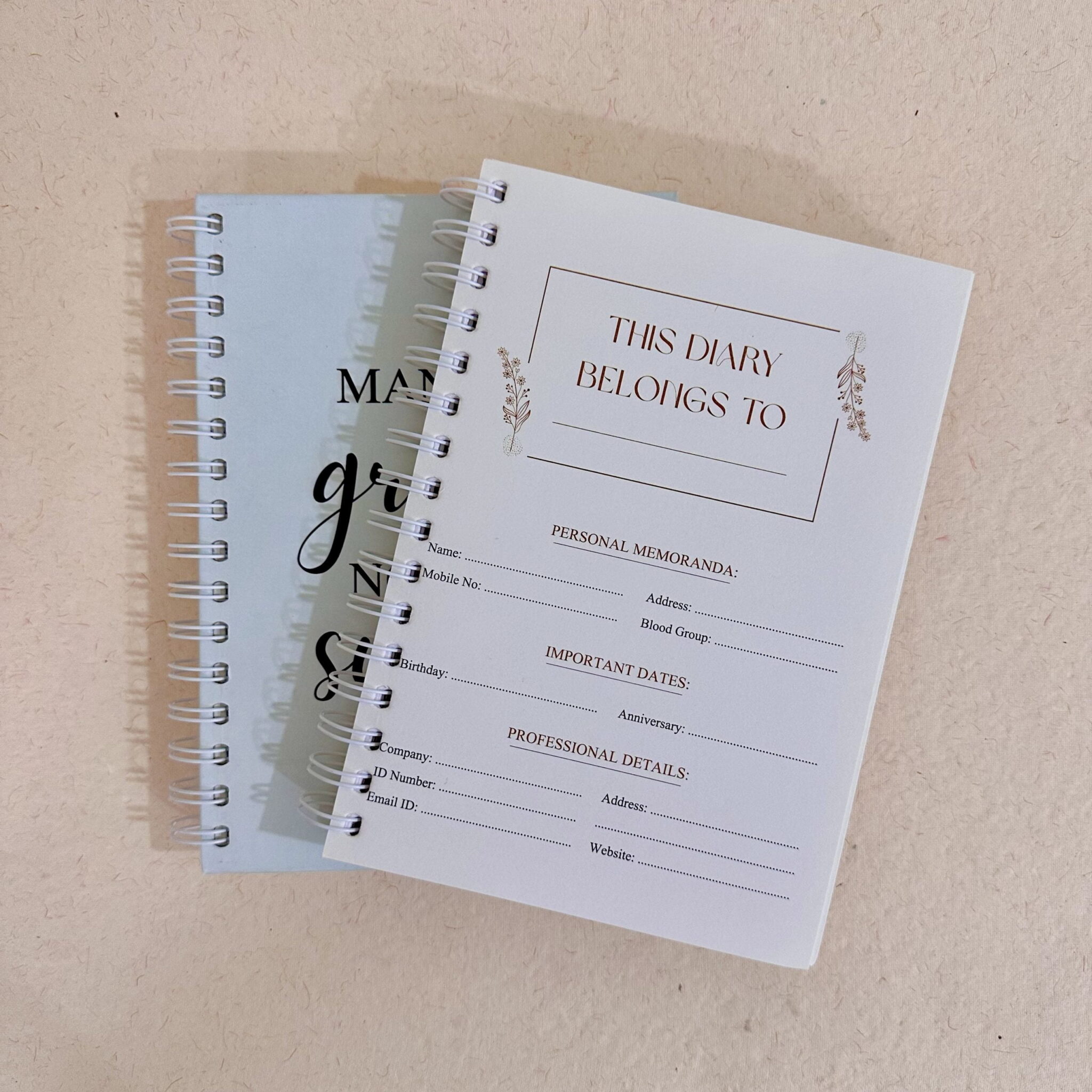 Manifest Growth Wiro Diary Hardback image 1