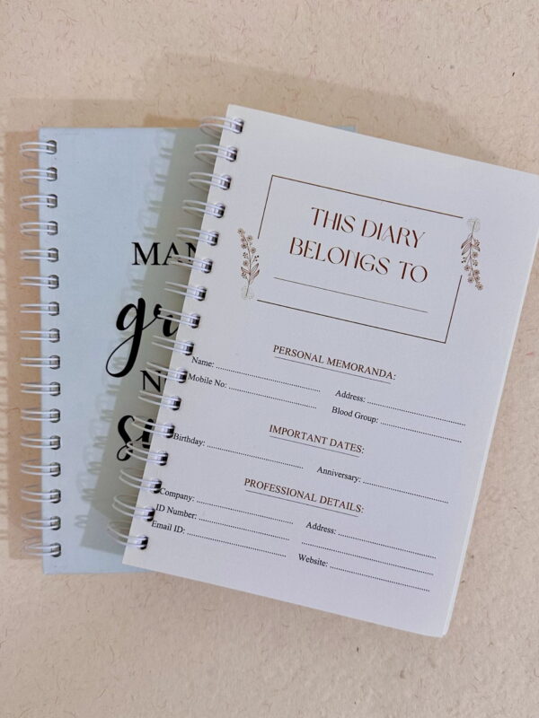 manifest growth diary hardback