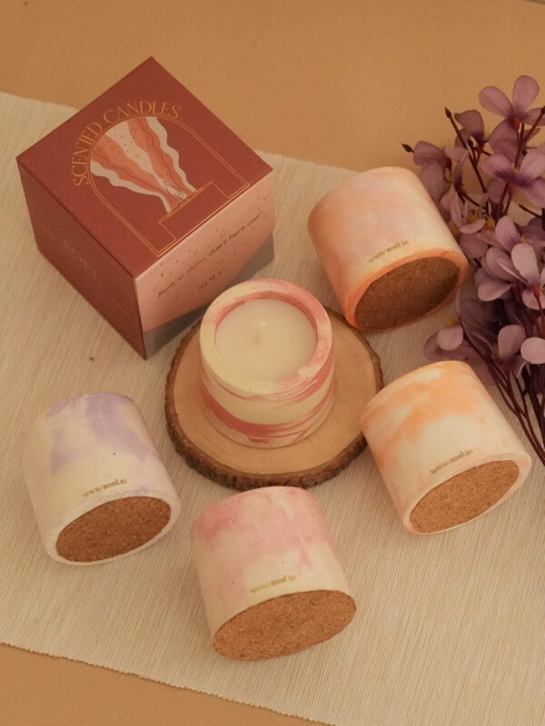 concrete jar scented candle gift box candle soel rated #1 corporate gifting brand in gujarat
