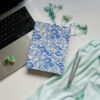 Upcycled Fabric Blue Block Print Diary