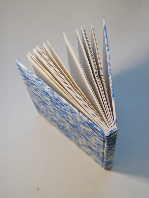 Upcycled Fabric Blue Block Print Diary