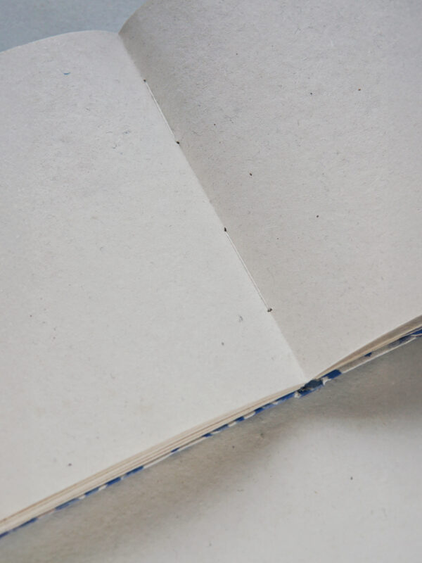 Upcycled Fabric Blue Block Print Diary