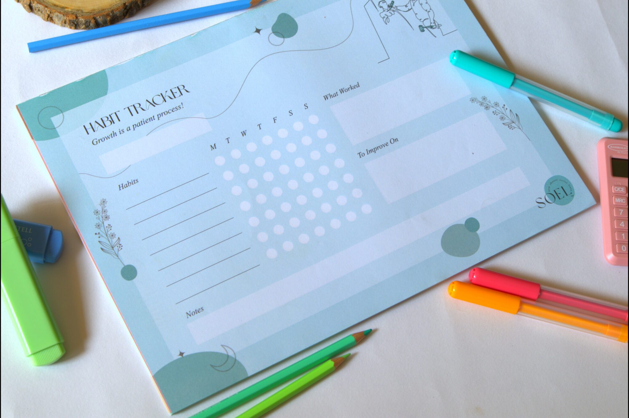 Aesthetic Weekly Habit Tracker thumbnail 2