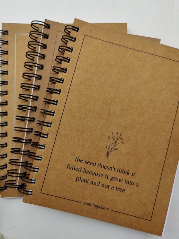seed brown kraft paper diary