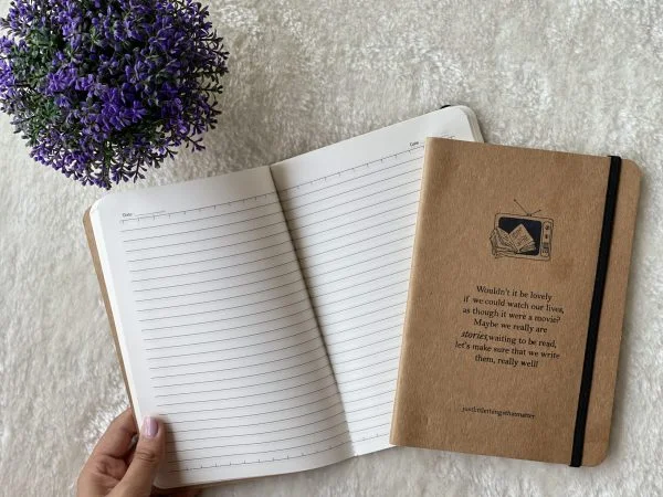 Brown kraft paper softbound diary