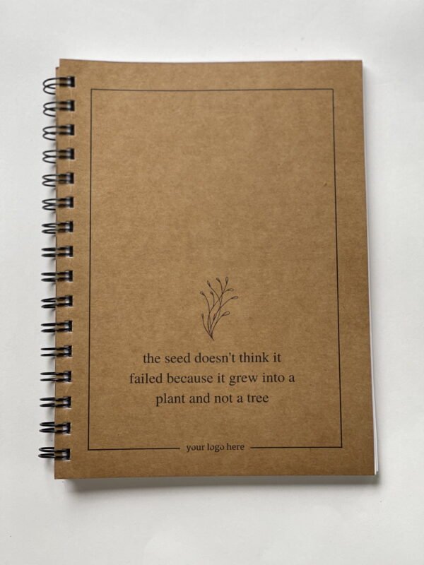 seed brown kraft paper diary
